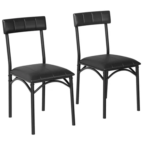 BOXED GARVEE COMPACT 3-PIECE DINING SET WITH ERGONOMIC UPHOLSTERED CHAIRS, WATERPROOF MDF TABLE, STEEL FRAME FOR KITCHEN, DINING, STUDY, SPACE-SAVING DESIGN