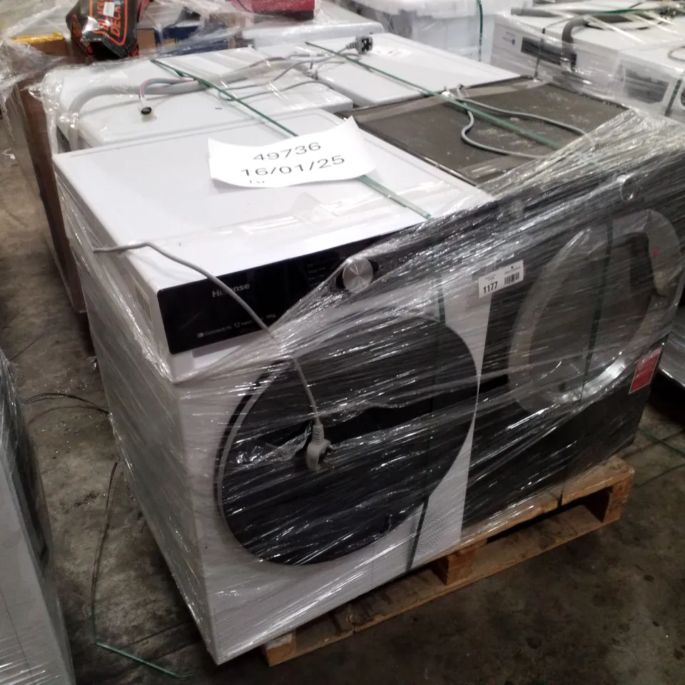 PALLET OF APPROXIMATELY 4 UNPROCESSED RAW RETURN WHITE GOODS TO INCLUDE