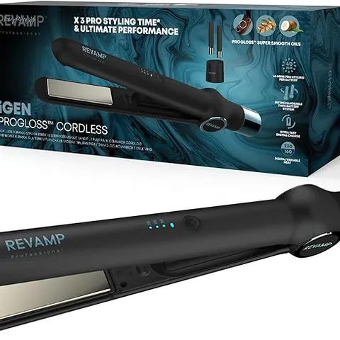 BOXED REVAMP IGEN PROGLOSS CORDLESS CERAMIC STRAIGHTENER 