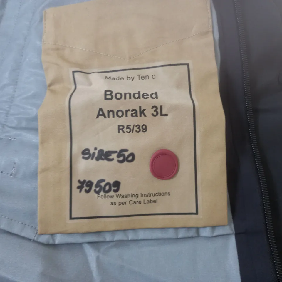 TEN C BONED NORAK IN BLACK - SIZE 50