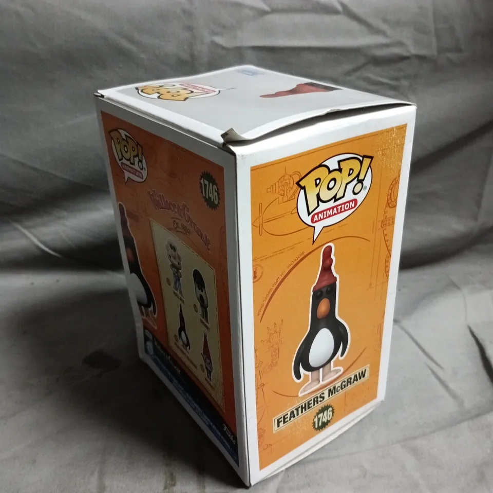 POP ANIMATION WALLACE & GROMIT FEATHERS MCGRAW VINYL FIGURINE - 1746