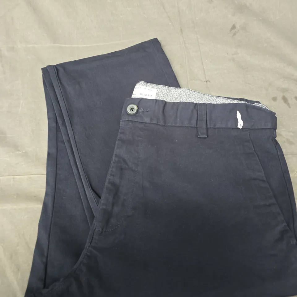 DENIM CO MEN'S SLIM FIT TROUSERS, UK 34 (W34 L32), NAVY 