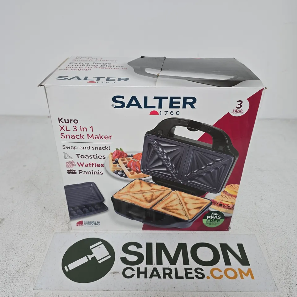 BOXED SALTER KURO XL 3IN1 SNACK MAKER