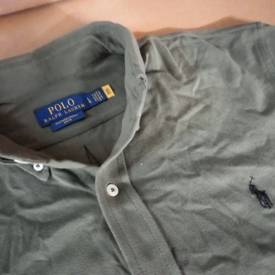 POLO RALPH LAUREN GREEN LONG SLEEVE SHIRT - LG