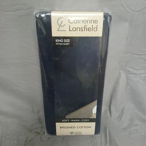 CATHERINE LANSFIELD KING SIZE FITTED SHEET IN NAVY