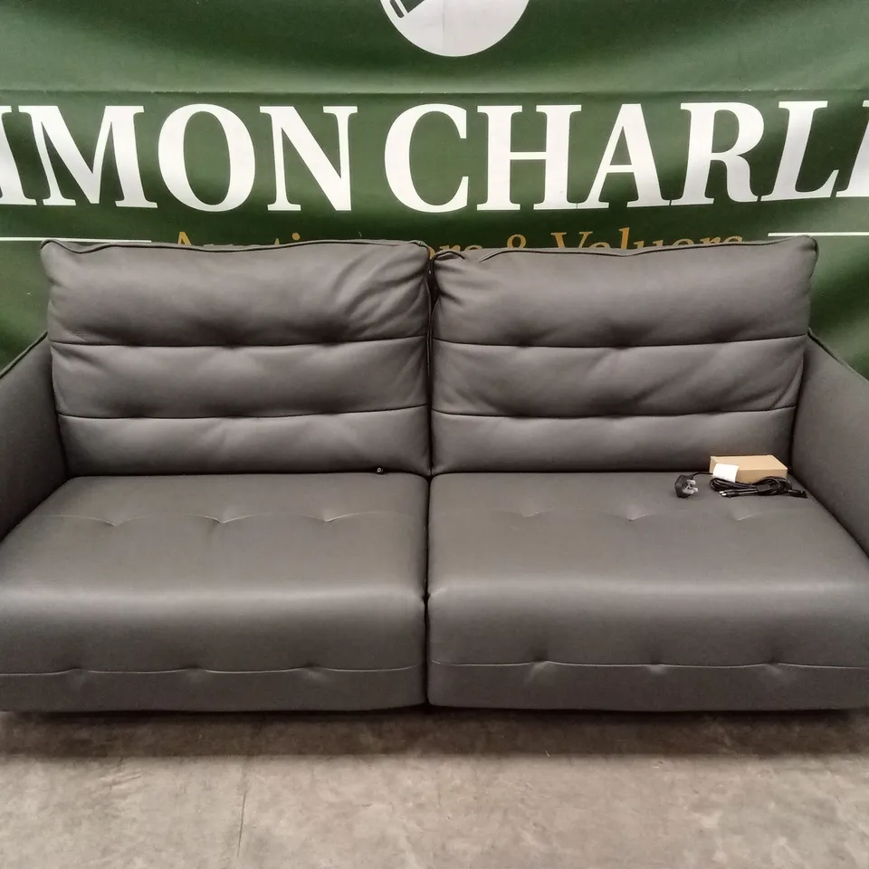 QUALITY DESIGNER ITALIAN MADE BOLZANO LARGE 3 SEATER ELECTRIC RECLINER LEATHER SOFA