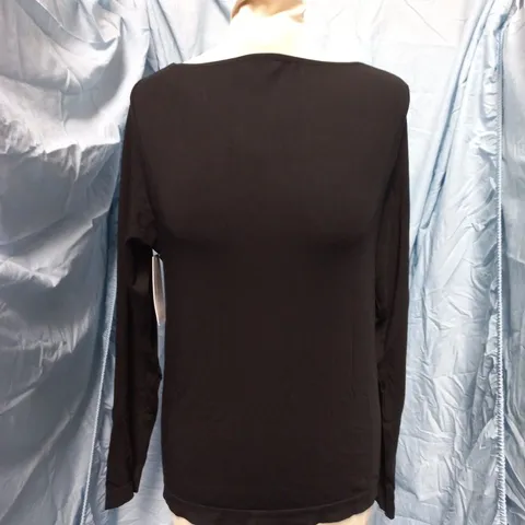BOODY BASE LAYER BOATNECK LONG SLEEVE TOP – BLACK, UK L