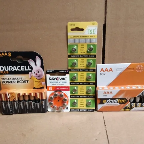 APPROXIMATELY 20 PACKS OF ASSORTED BATTERIES