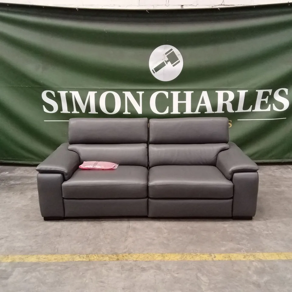 QUALITY DESIGNER ITALIAN MADE VENTO 3 SEATER ELECTRIC RECLINER LEATHER SOFA