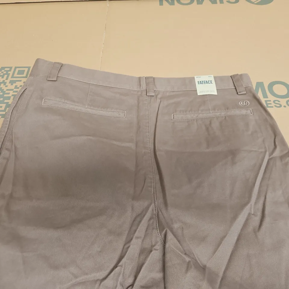 FAT FACE PLEAT FRONT CHINOS IN NATURAL - 32R