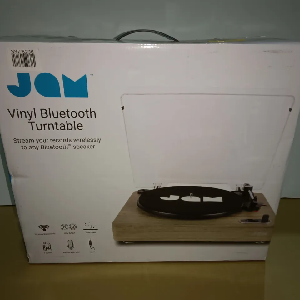 BOXED JAM VINYL BLUETOOTH TURNTABLE