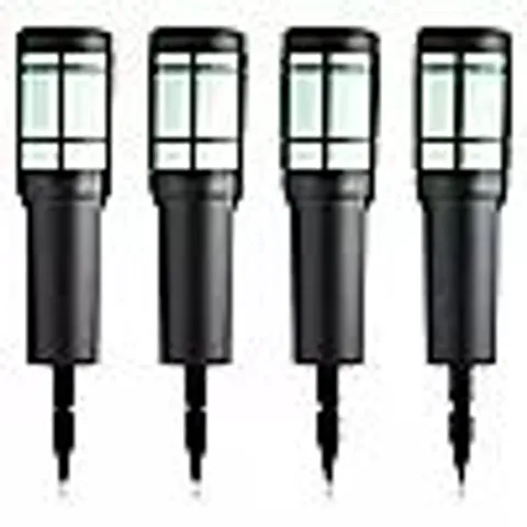 GARDEN STORIES SET OF 4 DUAL FUNCTION FLAME EFFECT SOLAR LIGHTS