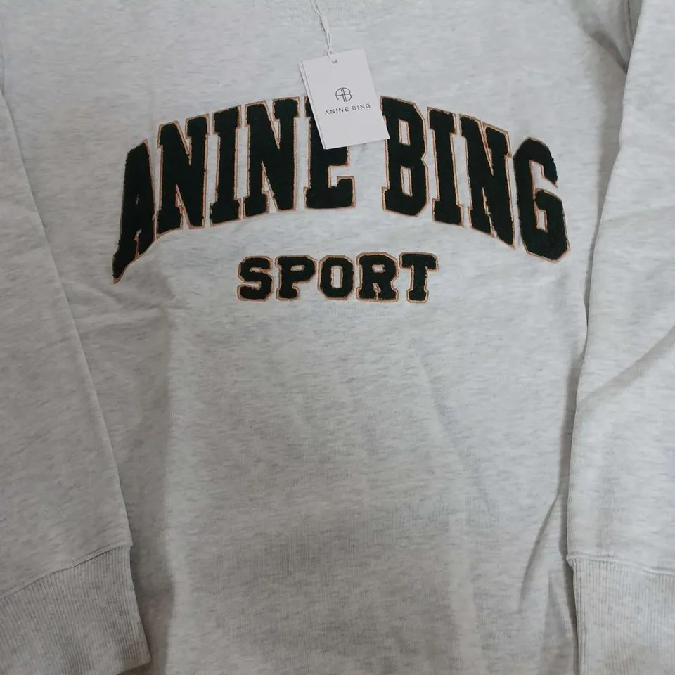 ANINE BING SPORT LIGHT GREY SWEATSHIRT - MEDIUM