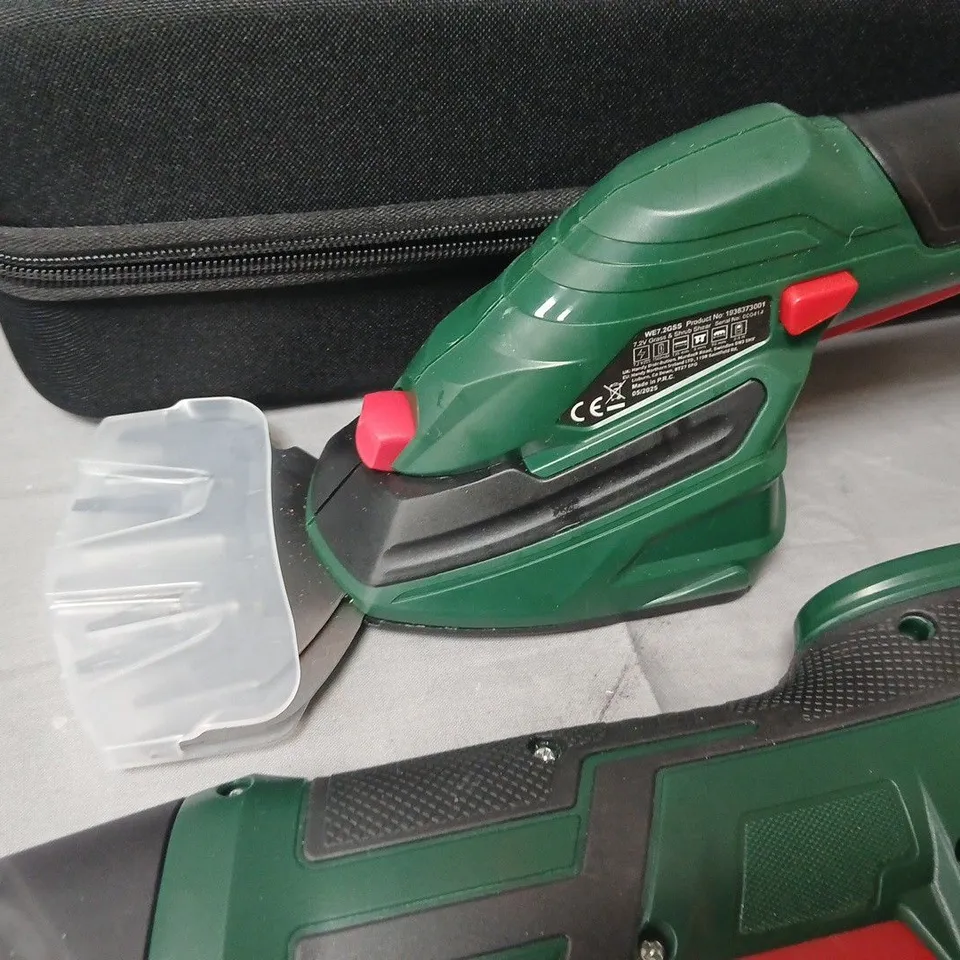 WEBB WE7.2GSS 7.2V CORDLESS GRASS & HEDGE SHEAR SET