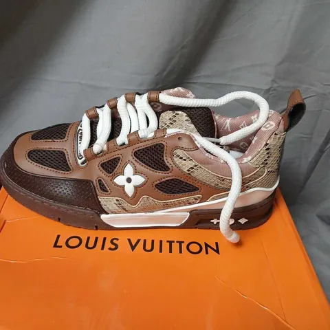 LOUIS VUITTON LV TRAINER SNEAKER – BROWN/BEIGE, BOXED