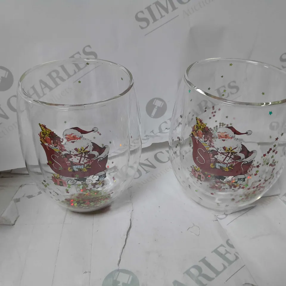 MR CHRISTMAS SET OF 2 FESTIVE GLASSES