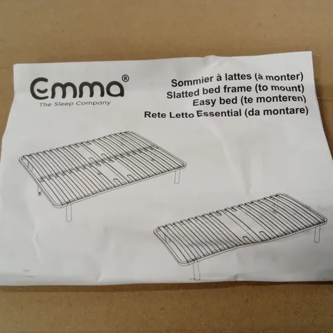 BOXED EMMA SLATTED FRAME BED - 120 x 190cm SMALL DOUBLE