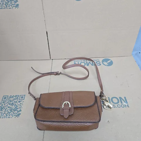 PAUL COSTELLO DRESSAGE BROWN LEATHER CROSSBODY BAG