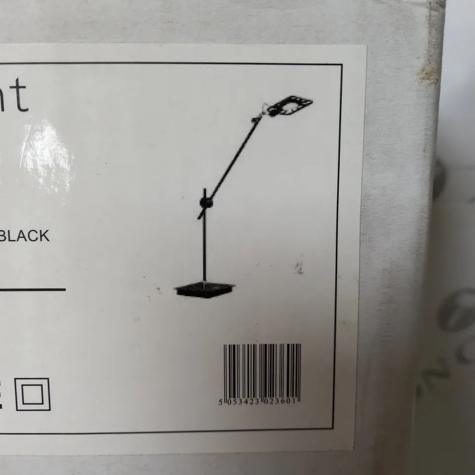 BOXED SEARCHLIGHT 1 LIGHT LED SQUARE HEAD TABLE LAMP BLACK