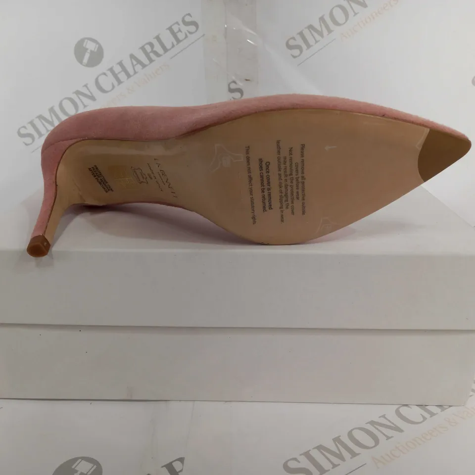 BOXED LK BENNETT LONDON FLORET CLAY SUEDE HEEL'S - EU 38
