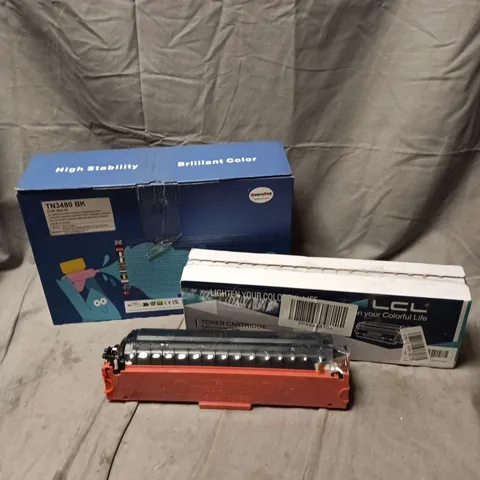 BOX OF APPROXIMATELY 8 ASSORTED TONER AND PRINTER CARTRIDGES