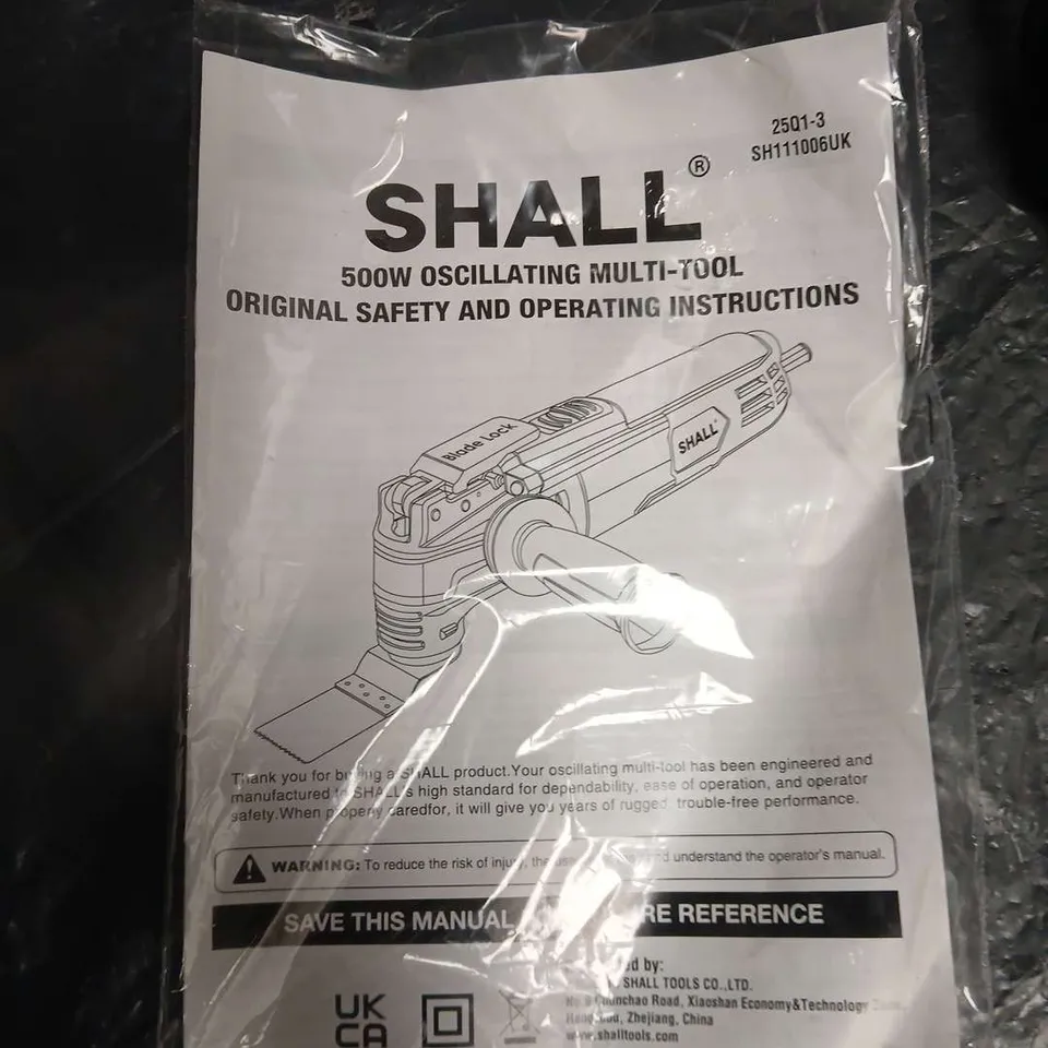 SHALL 500W OSCILLATING MULTI-TOOL WITH CARRY BAG AND ACCESSORIES
