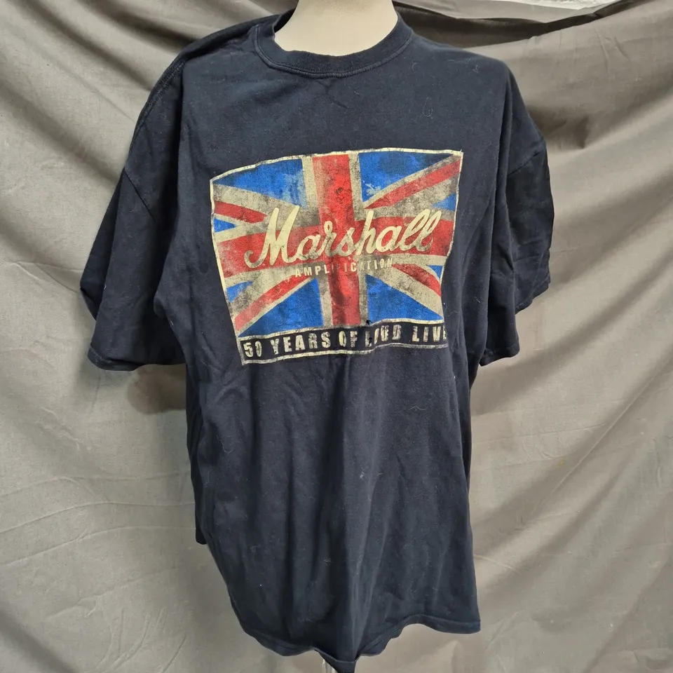 MARSHALL AMPLIFICATION WEMBLEY ARENA T-SHIRT, 22 SEPTEMBER 2012 – NAVY