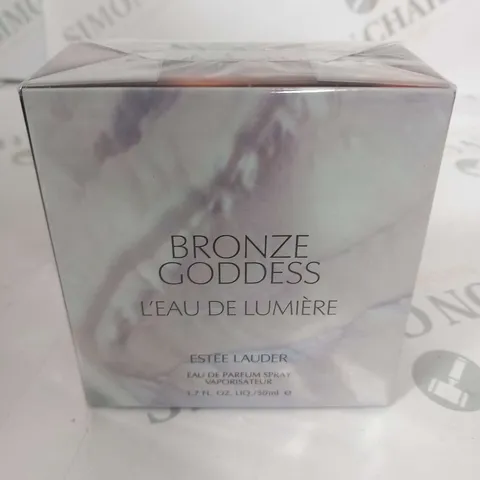 BOXED AND SEALED BRONZE GODDESS L'EAU DE LUMIERE ESTEE LAUDER EAU DE PARFUM SPRAY - 50ML