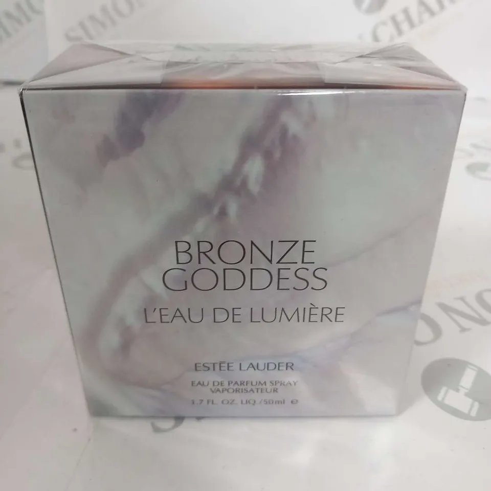 BOXED AND SEALED BRONZE GODDESS L'EAU DE LUMIERE ESTEE LAUDER EAU DE PARFUM SPRAY - 50ML