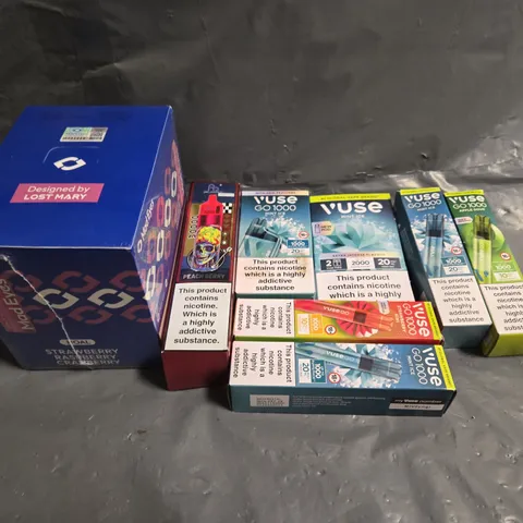 APPROXIMATELY 25 ASSORTED E-CIGARETTE & VAPING ITEMS IN VARIOUS BRANDS
