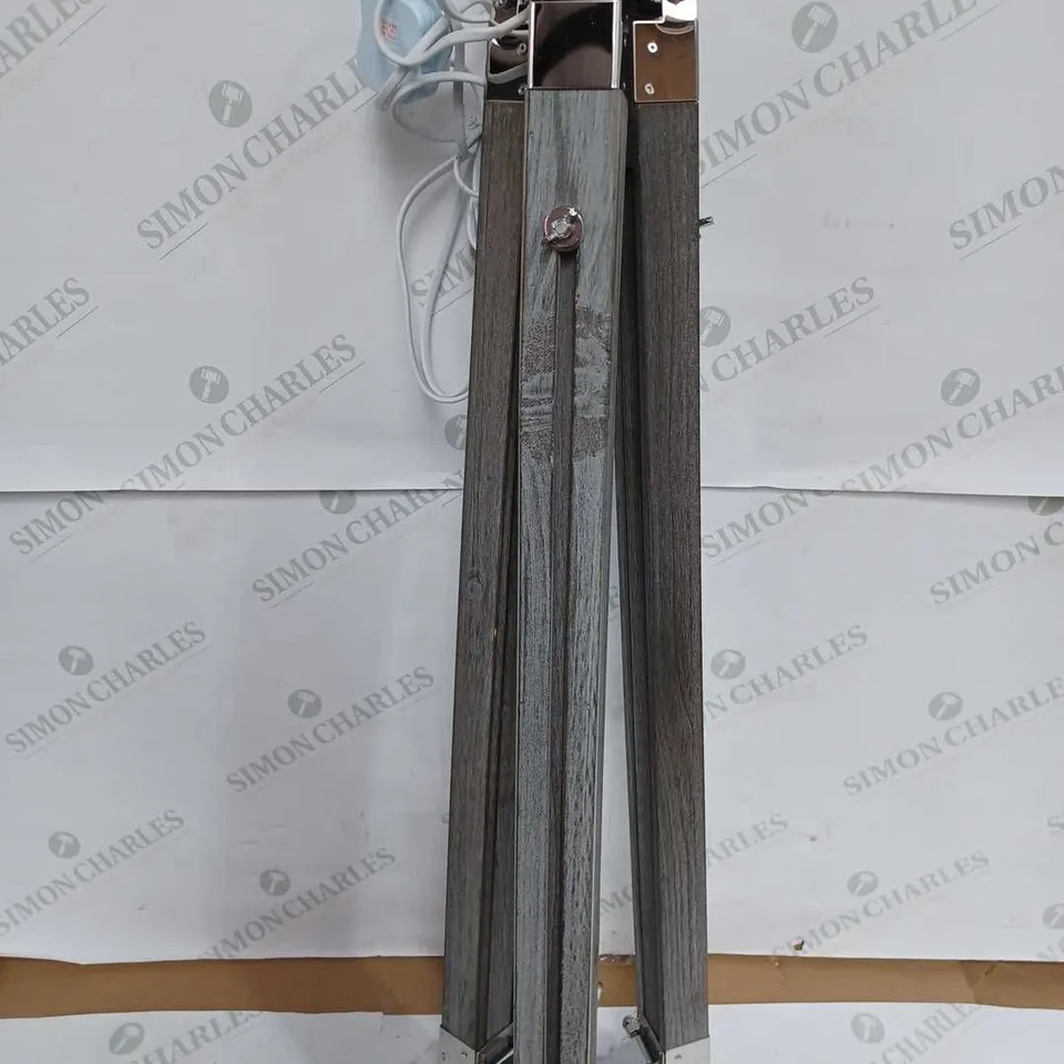 JOHN LEWIS JACQUES DARK WOOD FLOOR LAMP 