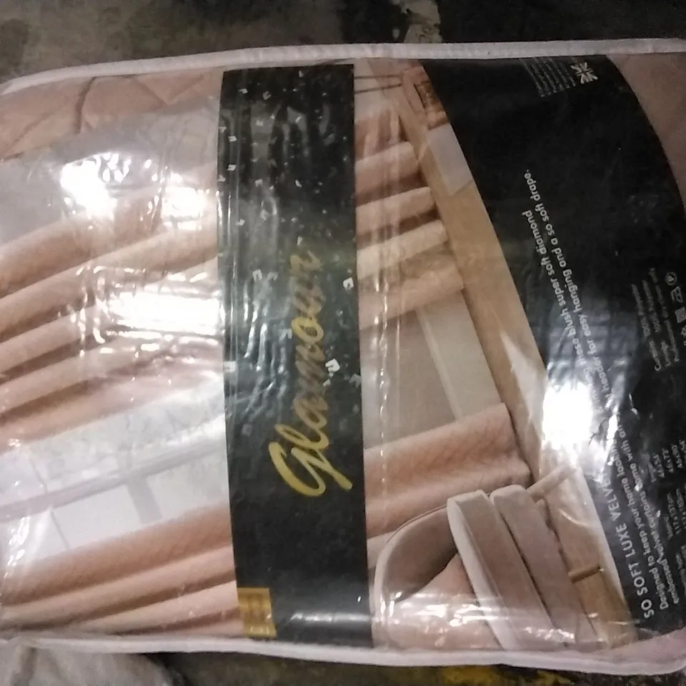 CATHERINE LANSFIELD SO SOFT LUXE VELVET GEOMETRIC CURTAINS, SIZE NOT SPECIFIED