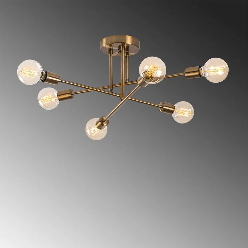 FINCHAM 6-LIGH5 SPUTNIK CHANDELIER FIXTURE
