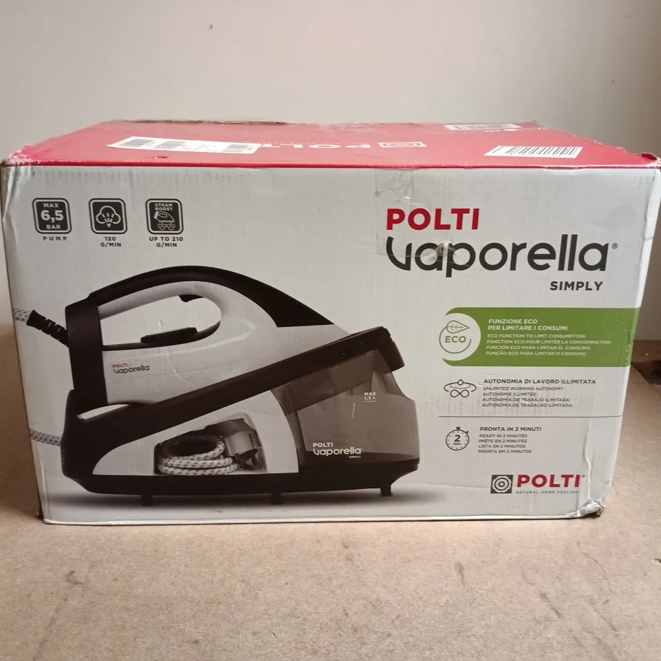 POLTI VAPORELLA STEAM IRON – BOXED
