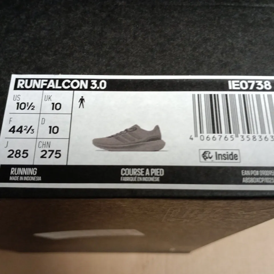 ADIDAS RUN FALCON 3.0 RUNNING SHOES IN GREY/BLACK (MEN) - UK 10