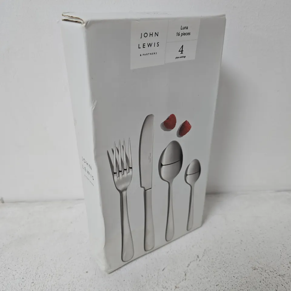 JOHN LEWIS LUNA 16-PIECE CUTLERY SET – 4 PLACE SETTINGS
