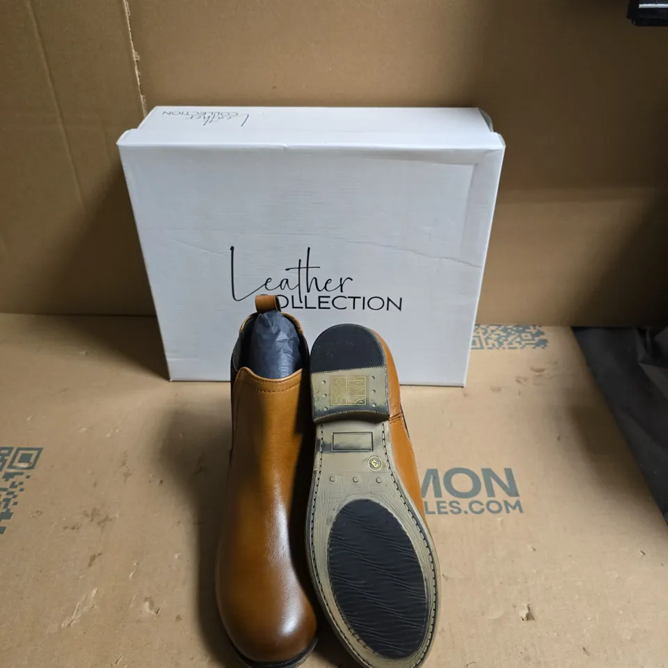 LEATHER COLLECTION TAN LEATHER CHELSEA  BOOT – UK SIZE 3