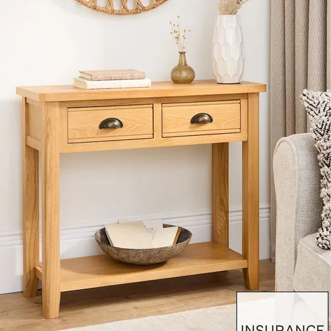 ASHWIN 2 DRAWER CONSOLE TABLE - COLLECTION ONLY