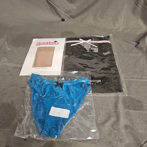 APPROXIMATELY 40 ASSORTED CLOTHING ITEMS TO INCLUDE - UNDERWEAR - HOISERY - NIGHTIE - VARIOUS SIZES