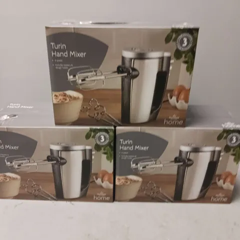 LOT OF 3 BOXED AND SEALED MORRISONS HOME TURIN HAND MIXER