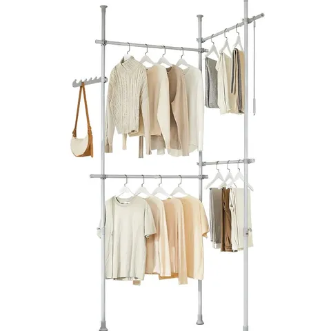 BOXED SOBUY KLS03-II-HG, TELESCOPIC CLOTHES RAIL - GRAY