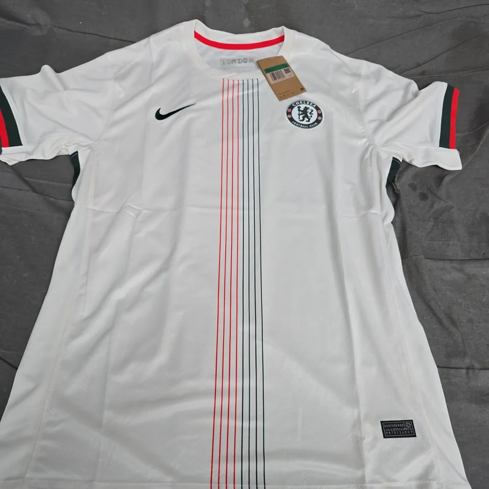 CHELSEA FC NIKE FOOTBALL SHIRT – WHITE, MENS XL