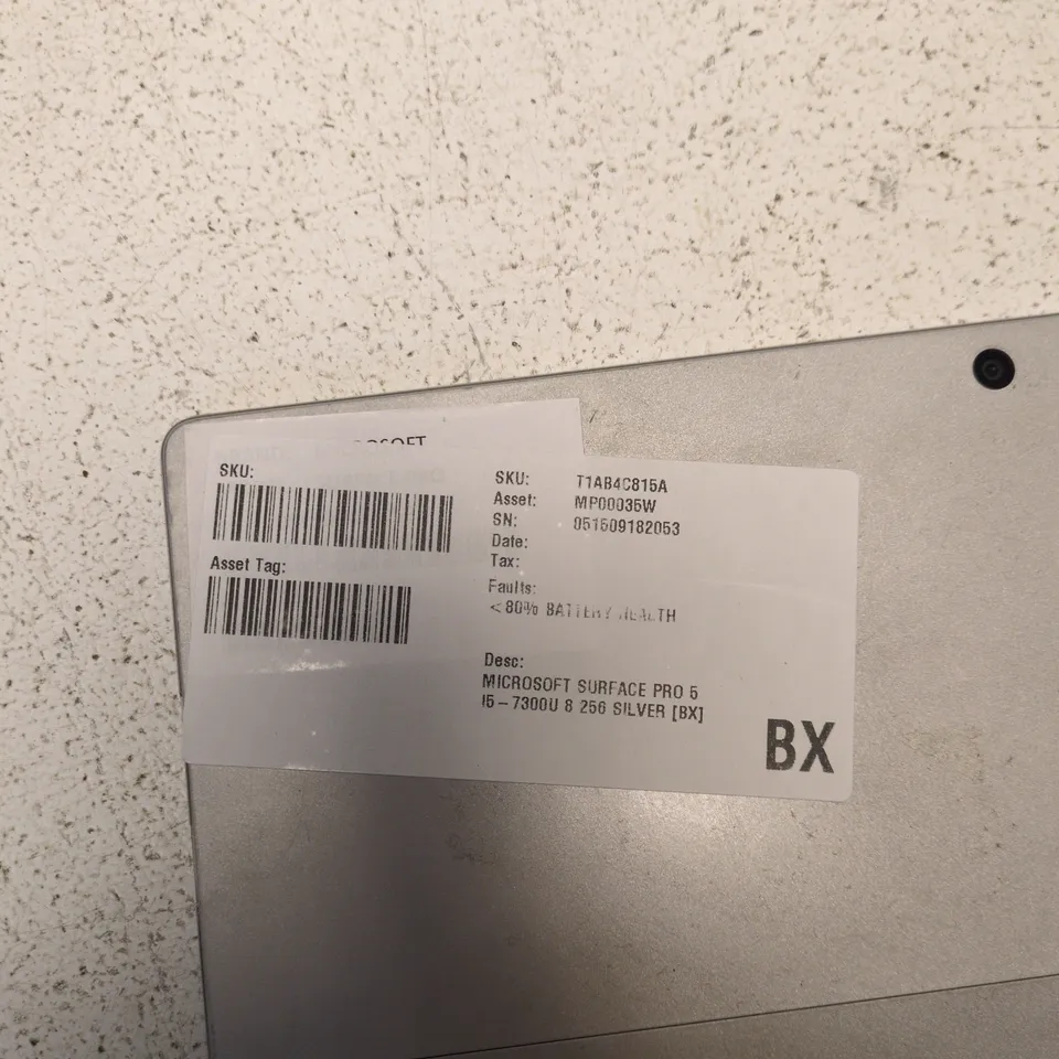 MICROSOFT SURFACE PRO 5 TABLET – SILVER, I5, 8GB RAM, 256GB SSD