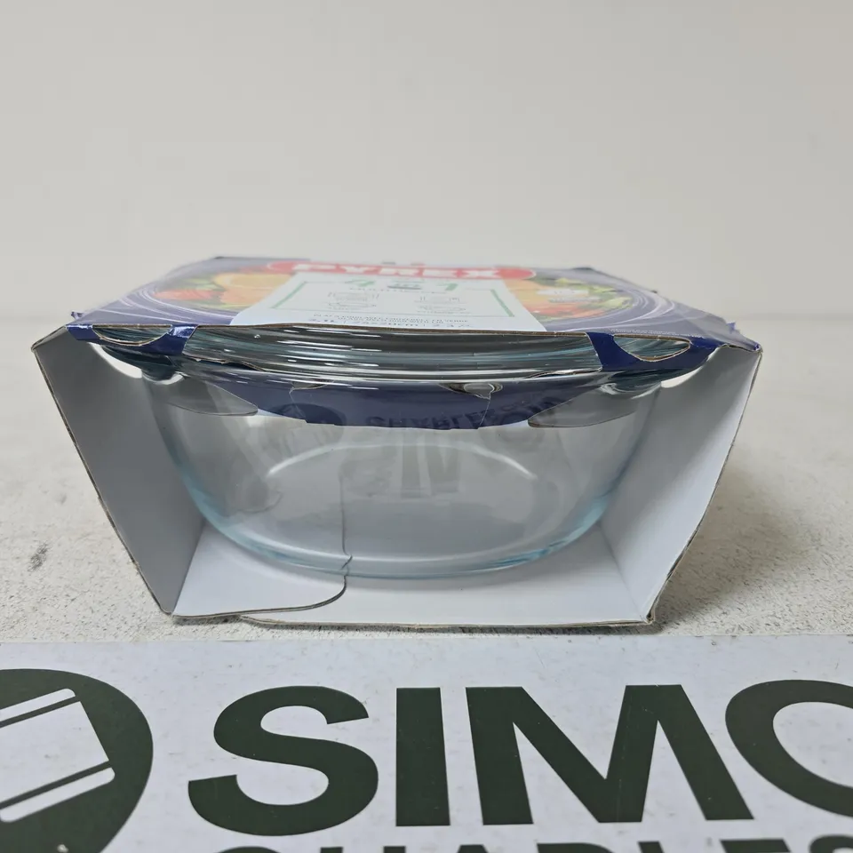 PYREX 4-IN-1 ROUND GLASS BAKEWARE – MULTI-USE DISH (BOXED)