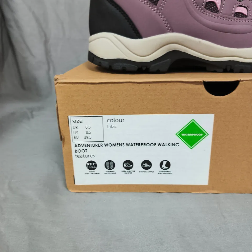 BOXED MOUNTAIN WAREHOUSE ADVENTURER WOMEN'S WATERPROOF WALKING BOOT – LILAC, UK 6.5