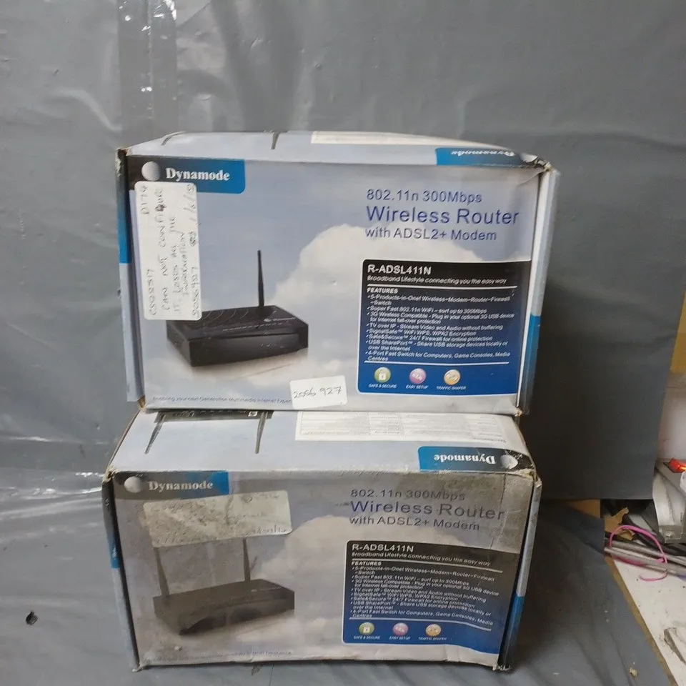 LOT OF 3 DYNAMODE WIRELESS ROUTER WITH ADSL2+ MODEM