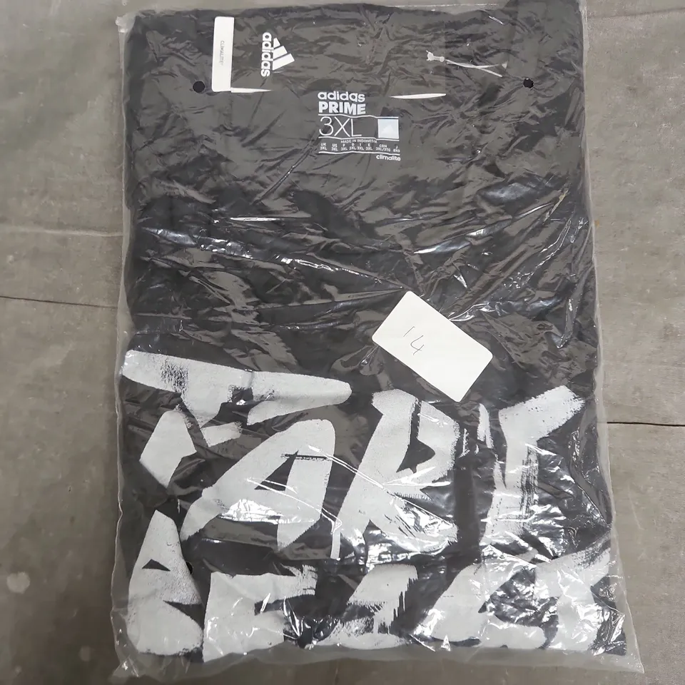 BAGGED ADIDAS PRIME TEE IN BLACK - 3XL