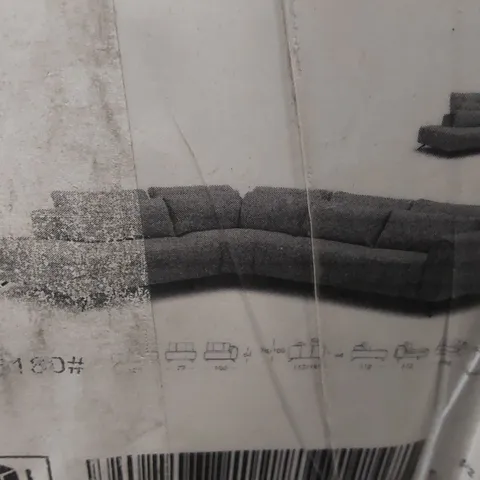 BOXED DANETTI ARIANNA LH CORNER CHAISE - LIGHT GREY HERITAGE FABRIC (4 BOXES)