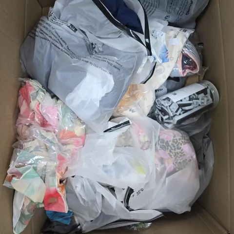APPROXIMATELY 20 ASSORTED HOUSEHOLD PRODUCTS TO INCLUDE CLOTHING, PICTURE FRAMES, PUDDING KEYCAPS ETC