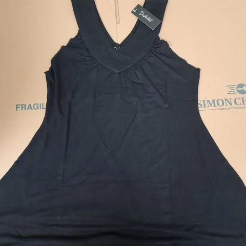 LOT OF APPROXIMATELY 11 BRAND NEW DESTELLO VISCOSE TANK TOP IN BLACK - S